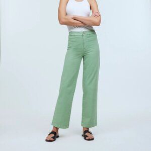 Madewell The Emmett Wide-Leg Crop Pant: Welt Pocket Edition
